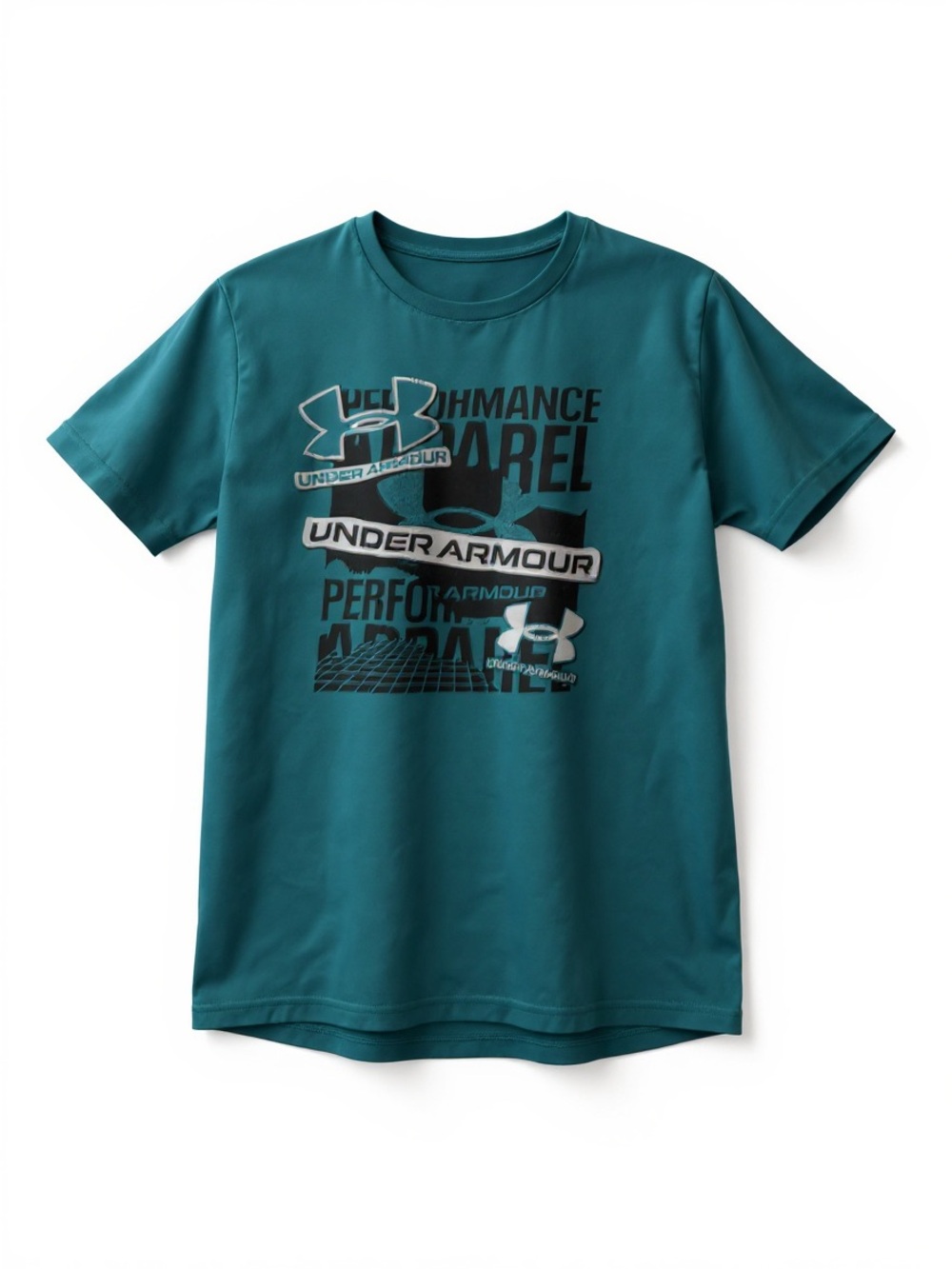 Under Armour boys Teal Graphic Performance Tee size Youth Large